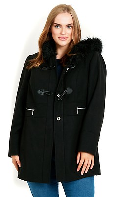 Plus Size Duffle Wine Coat