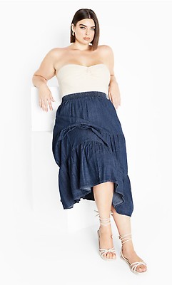 Hamptons Tier Maxi Dress - dark denim