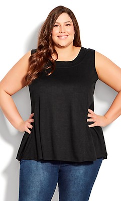 Avenue Womens Plus Size Top Lace Cami in Navy, Size 2628 Blouse