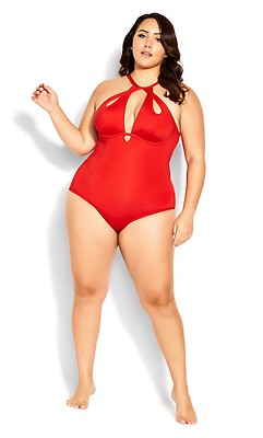 Plus Size Plus Size Black Plunging Neckline Adjustable Straps