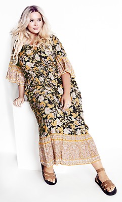 Shirred Love Bright Yellow Tie Up Tiered Maxi Dress