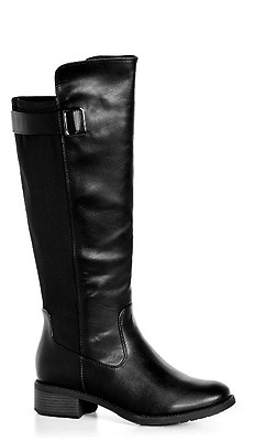 Plus size sale tall black boots