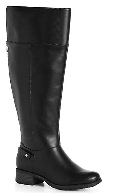 Womens black outlet boots wide fit