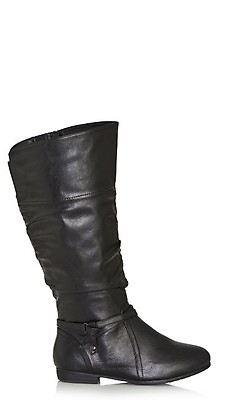 Plus size tall outlet black boots