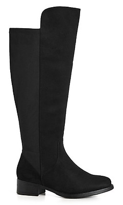 Wide fit flat knee high outlet boots