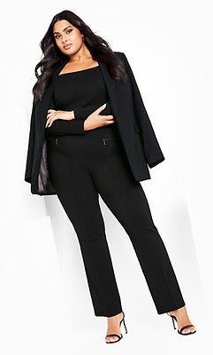 Plus Size Cool Hand Trouser Tall Black