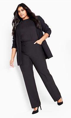 Plus Size Super Stretch Bootcut Pant Tall Black