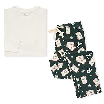 Adult Womens Tee Letters to Santa Jogger PJ Set