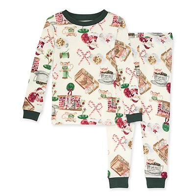 Cute As A Button Toddler Tee Pant PJ Set