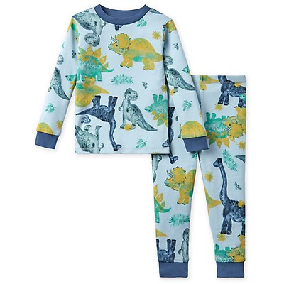 Burt's Bees Baby 12-24 Months X's & O's Long Sleeve T-Shirt & Pajama Pants  Set