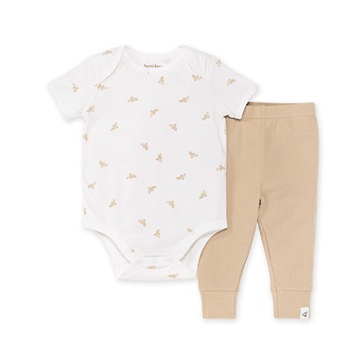 Honey Bee Toile Baby Girl Dress and Shirt Set