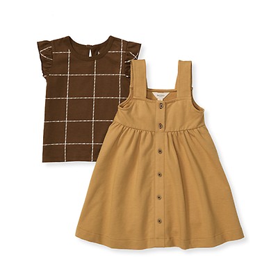 Honey Bee Toile Baby Girl Dress and Shirt Set Honey Bee Toile Baby Girl Dress and Shirt Set