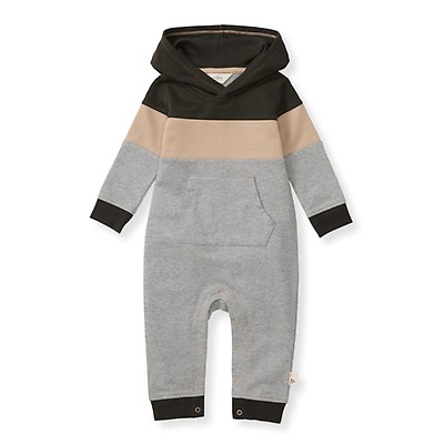 Button Down Organic Cotton Jumpsuit - Shadow