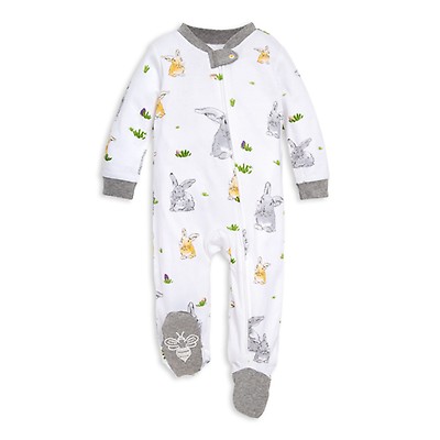 Burt's Bees Baby - Albornoz, bata con capucha infantil, tejido de rizo  absorbente, 100% algodón orgánico, 0-9 meses (gris jaspeado)