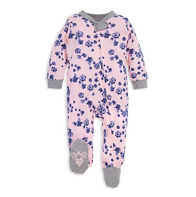 Adorable Baby Girls' Cotton Footed Sleep and Play Set