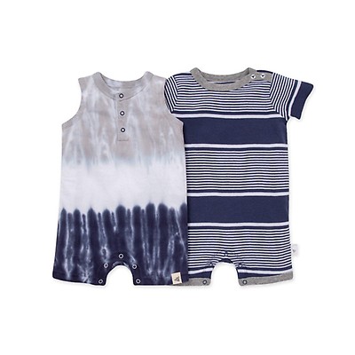 Organic Baby Boy Thermal Jumpsuit & Stripe Bodysuit Set