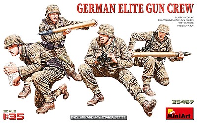 Maquette Militaire 1/35 Miniart 1:35 German Gun Crew - Maquette Équipage Allemand WWII