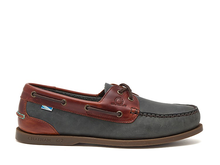 The Deck | Blue Leather Mens Deck Shoes | Chatham Footwear