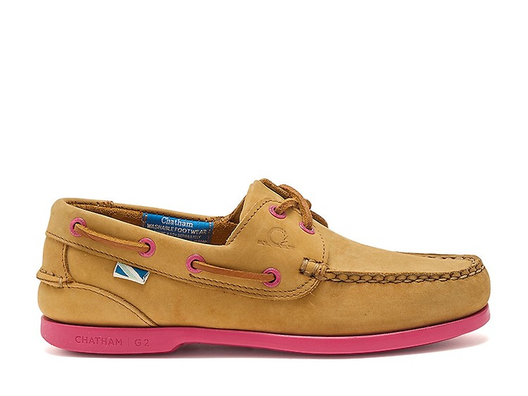 Mocassins Bateau Femme Chatham Alcyone G2 - Cuir Nubuck Doux Et Lavable - Semelle Caoutchouc Antidérapante