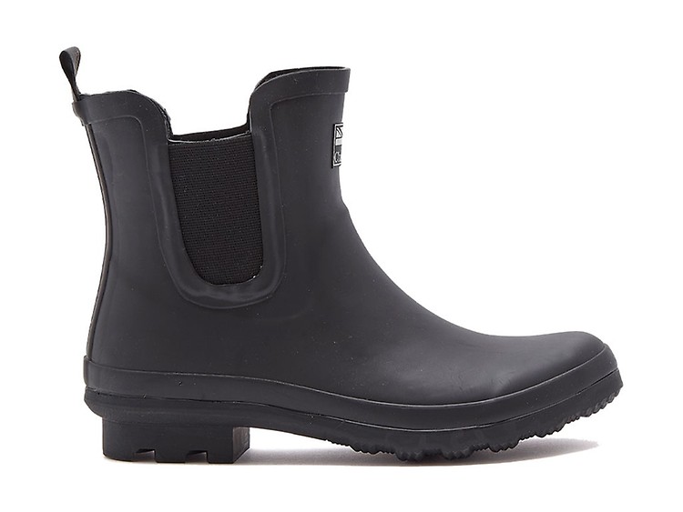 Black short hot sale rubber boots