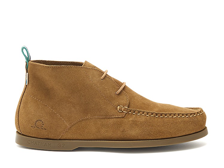 Ives G2 Repello Suede Boat Chukka Boots in Sand Chatham Footwear