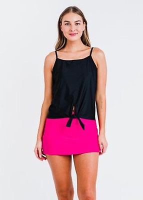 Riley Knotted Swim Top With Short Swim Skort