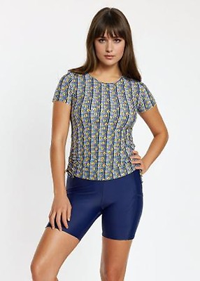 Adele Swim Top With Mid-Thigh Swim Shorts With Pockets