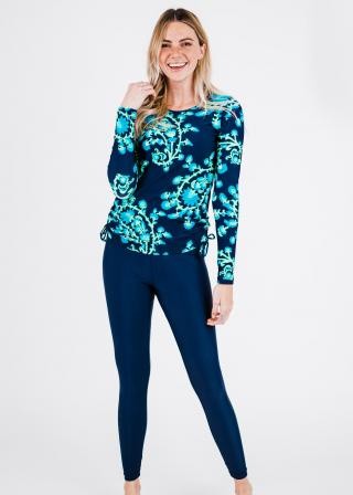 Nora Swim Top With Long Swim Leggings