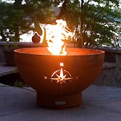 Manta Ray Outdoor Gas Fire Pit Heat Cool