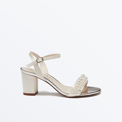 Mid heel bridal discount shoes