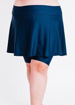 Plus Size Midi Swim Skort