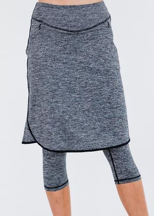 Knee Length Lycra® Sport Skirt with Attached 17" Leggings