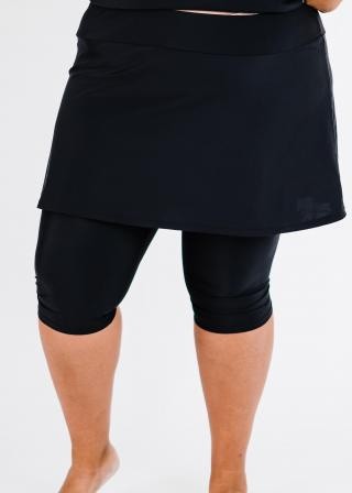 plus size skirted capri leggings