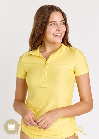 Half-Zip Adele Swim Top