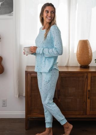 Extra Soft Long Sleeve Lounge Top With Lounge Pants