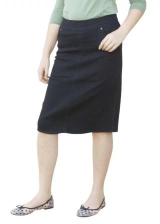 black denim stretch skirt