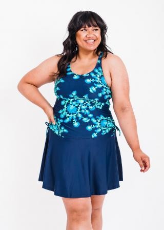 Plus Size Maya Swim Top With Flowy Swim Skort