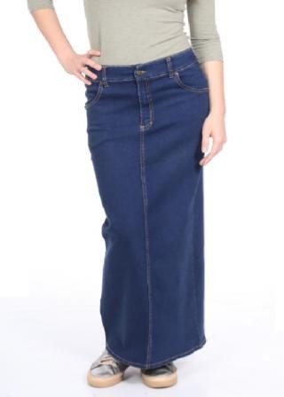 maxi denim pencil skirts