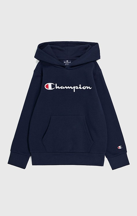 Champion Felpa Con Cappuccio Logo Piccolo Nero Bianco Donna - Acquista  online su Sportland