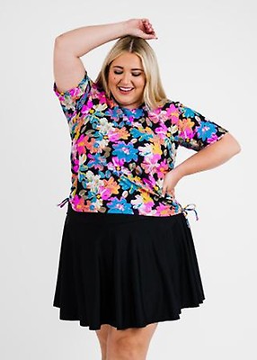 Plus Size Lena Swim Top With Flowy Swim Skort