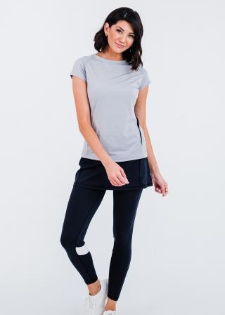 Pro Cap Sleeve Performance Top With Mesh Panels With Short Lycra® Sport Skirt With Attached 27" Leggings