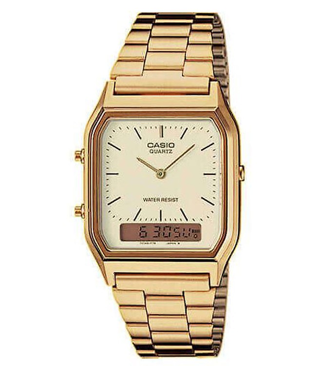 Casio aq 230 gold on sale