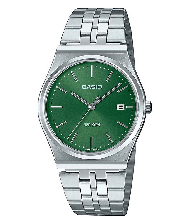 Casio stainless steel analog watch on sale