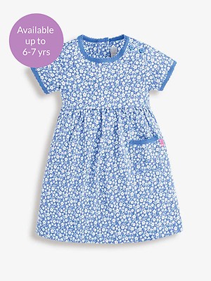 Nouveau JoJo Maman Bebe Ditsy Floral Dress-Bleu marine 6 mois à 4 ans-RRP £ 22 