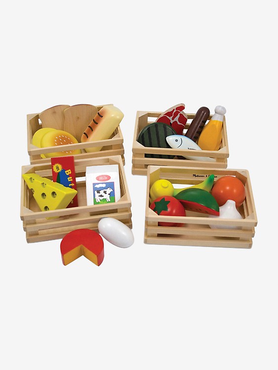 Bigjigs Wooden Cutting Fruit Crate Jojo Maman Bebe
