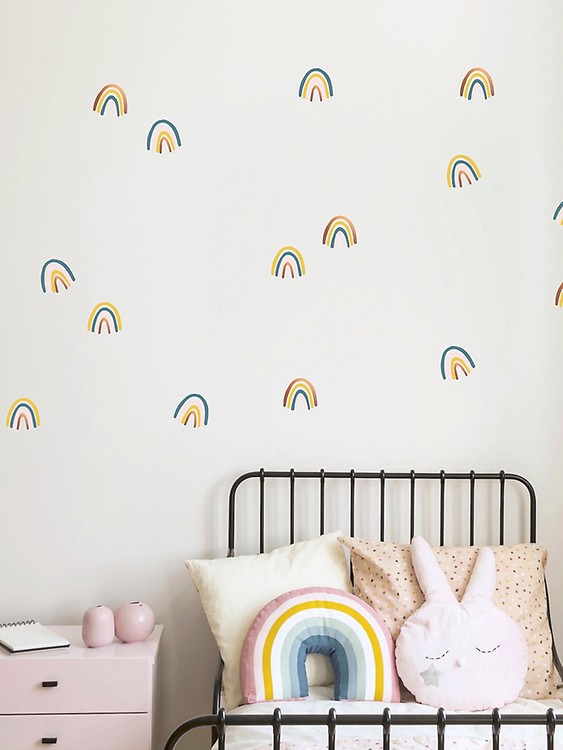 Pom Le Bon Homme Pastel Rainbow Wall Stickers Jojo Maman Bebe