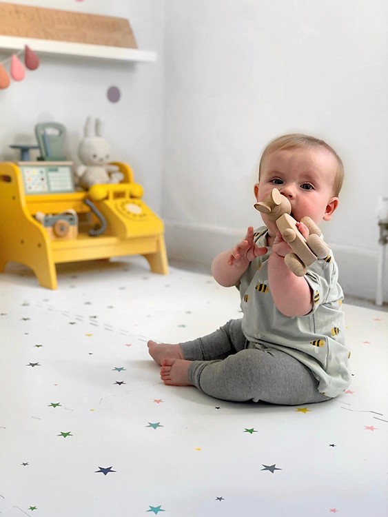 Gus And Beau Stars Playmat Grey Jojo Maman Bebe
