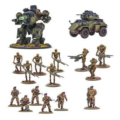 M5A2 Coyote Light Walker – Warlord Games – Miniature 28 Mm En Résine Et Métal – Konflikt 47 – Reconnaissance Et Soutien Urbain