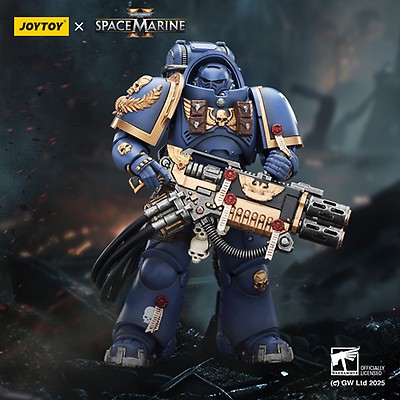JOYTOY Warhammer 40k Ultramarines Marneus Calgar Capolo Maestro con MKX Gravis Armor Action Figure  26