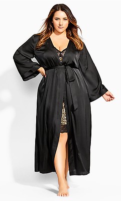 Satin Chemise with Lace Robe – Delightfully Vixen